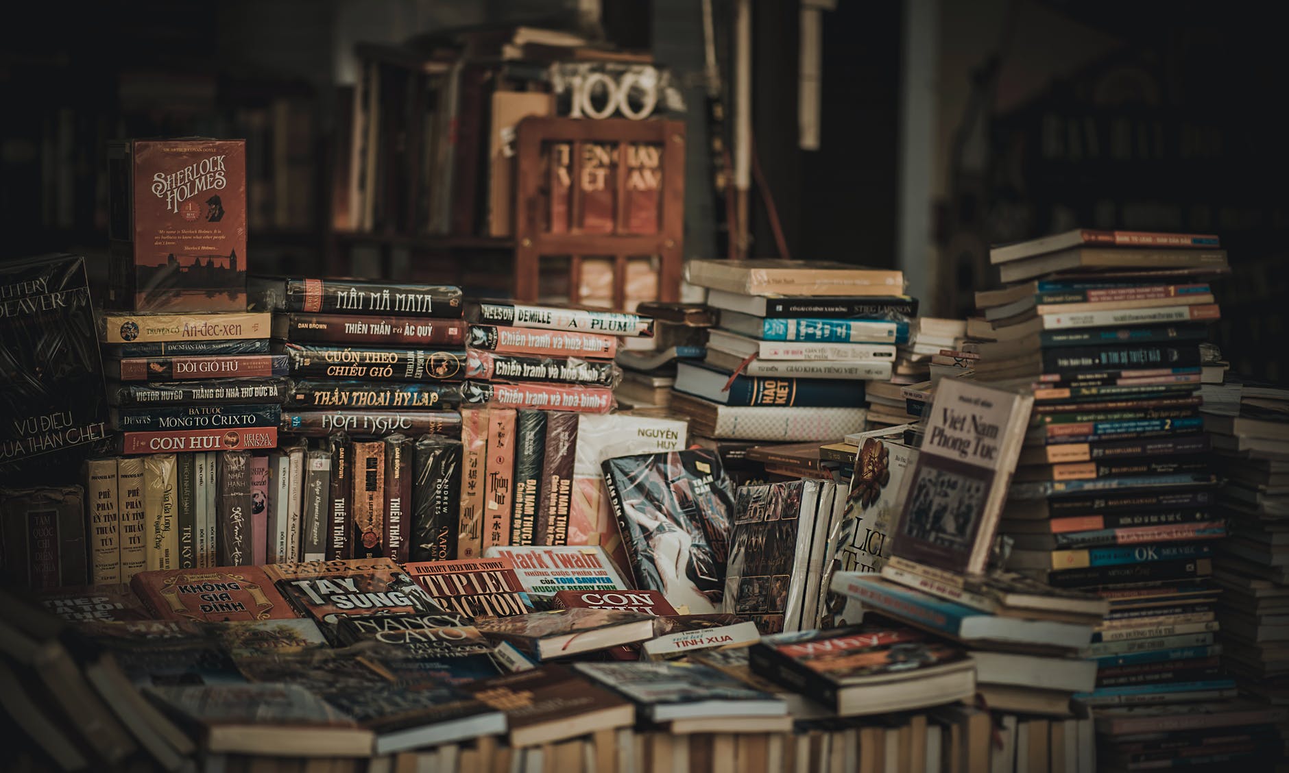 pile of assorted novel books